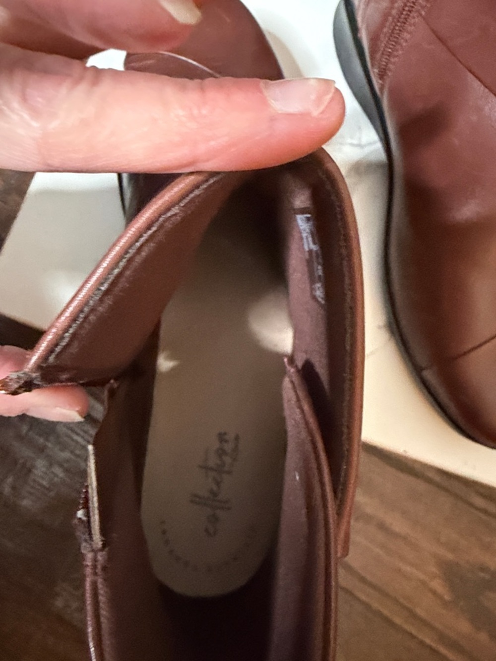 Clarks Hope Track Brown Leather Ankle Boots - Picture 4 of 5